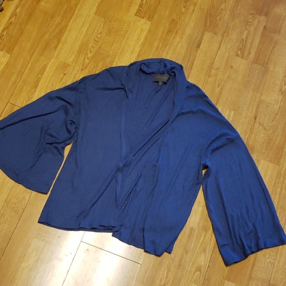 Sunday in Brooklyn blue waffle knit kimono